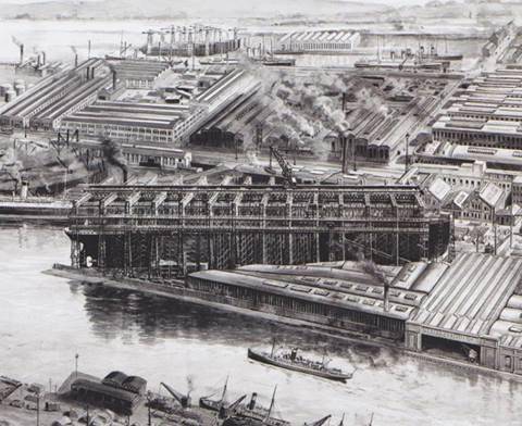 Титаник на Верфи Harland and Wolff, 1911 год